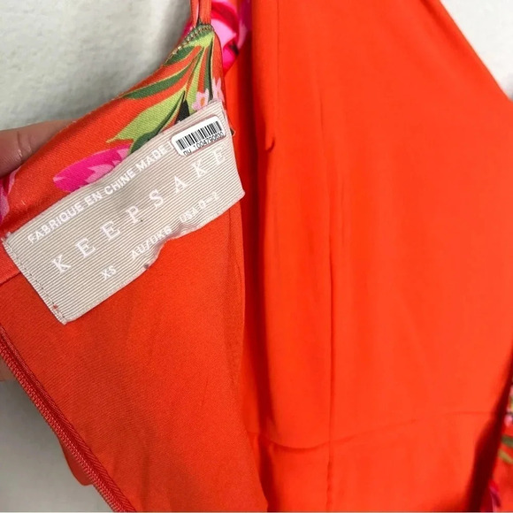 Keepsake The Label Coral Tiered Ruffle Maxi Dress Floral XS - Picture 5 of 11